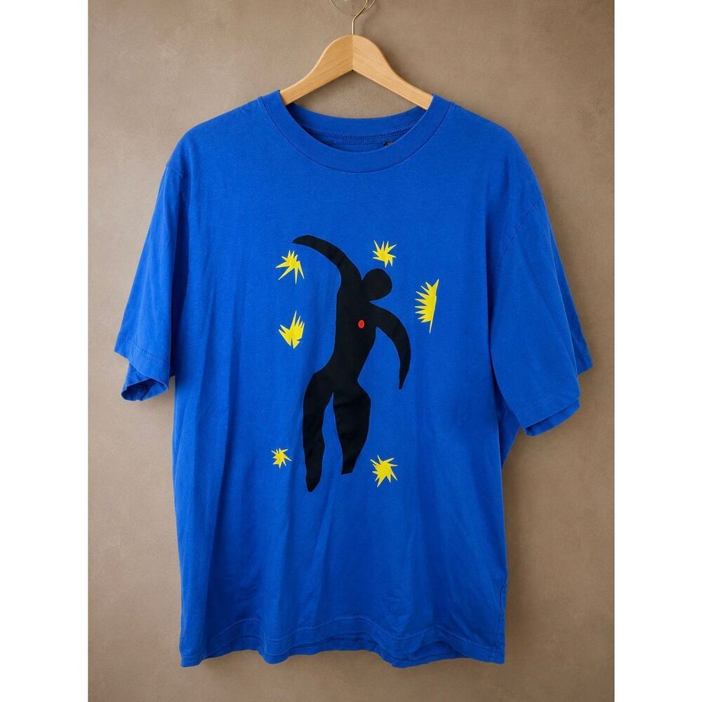 Uniqlo XL Henri Matisse UT Graphic T-Shirt Blue Art Print Cotton Tee